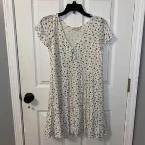 White & floral dress